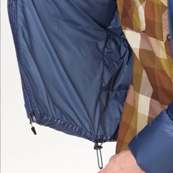 MARMOT Men’s Guides Down Hoody 700-Fill Lightweight Puffer Jacket Hooded Blue XL - Picture 4 of 7